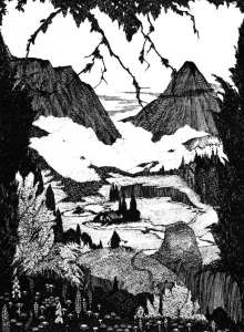 Lake Prints: Landors Cottage by Harry Clarke