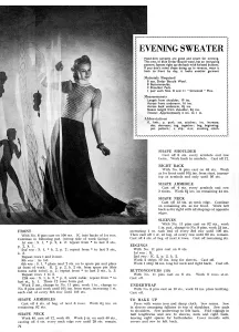 Sweater Prints: Late 1930s knitting section, Britannia and Eve, 1939