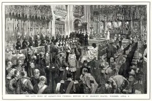 Baron Prints: Late Prince Leopold, Duke of Albany Funeral Service 1884