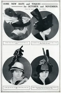 Ribbon Prints: Latest fashionable autumn hats 1913