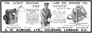 Lamps Prints: The latest military lamp from Gamages, World War One
