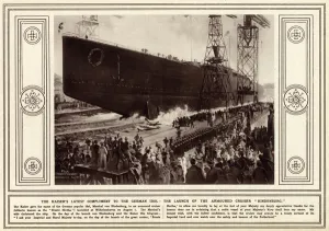 Launch Prints: Launch of the German battlecruiser SMS Hindenburg