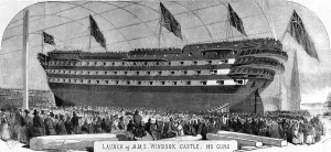 May Prints: Launch of HMS Windsor Castle, September 1852