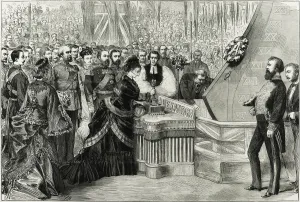 Ceremony Prints: The launch of the ironclad ship HMS Alexandra