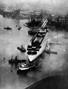 26th Prints: The Launch of R. M. S. Queen Mary, 1934