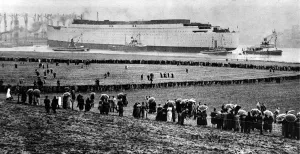 May Prints: The Launch of R. M. S. Queen Mary, Clydebank, September 1934