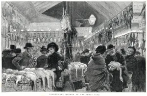 Buying Prints: Leadenhall Market at Christmas 1884