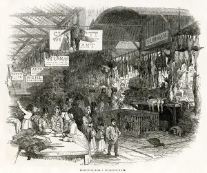 Market Prints: Leadenhall Market on Christmas Eve, 1845