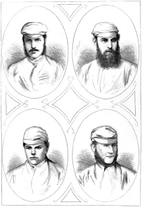 Cricketers Prints: Four leading cricketers of 1874