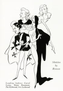 Caricature Prints: The leading ladies in Black Velvet at London Hippodrome