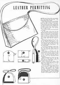 Bags Prints: Leather permitting, 1944 - making a bag