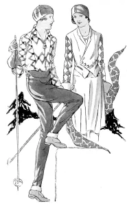 Jumper Prints: Leathercraft fashions for winter sports, 1930