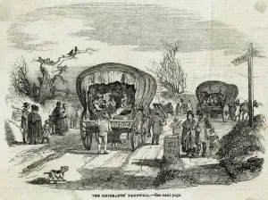1844 Prints: Leaving Irish Village