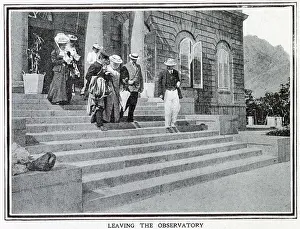 Group Prints: Leaving the Observatory, Ex-Empress Eugenie visit Vesuvius