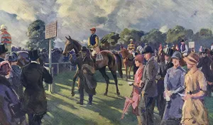 Derby Prints: Leaving the Paddock, off to the post for the Derby