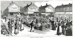 Buying Prints: Leeds - market for general produce 1885