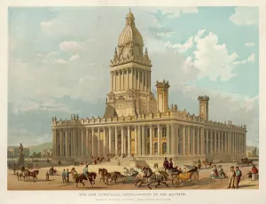 Yorkshire Prints: Leeds / Town Hall 1858