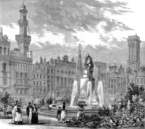 Leicester Prints: Leicester Square, London, 1874