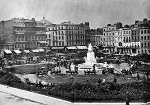 Surrounding Prints: Leicester Square, London, c. 1880
