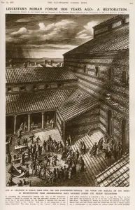 Leicester Prints: Leicesters Roman forum reconstructed