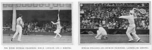 Borotra Prints: Lenglen, Borotra and Lacoste playing doubles