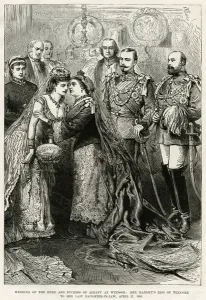 Weds Prints: Leopold Weds Helen 1882
