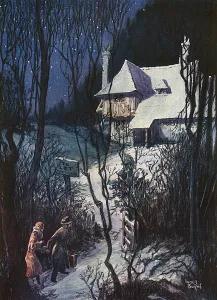 Cottages Prints: To Let, Furnished, Christmas Week Only by Inder Burns