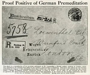 Rubber Prints: Letter returned to sender, WW1