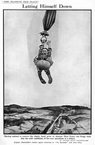 Parachute Prints: Letting Himself Down, by Bairnsfather