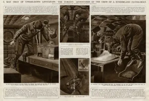 Cook Prints: Levitation in Sunderland flying boat by G. H. Davis