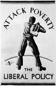 Liberal Prints: Liberal Party Poster; Attack Poverty