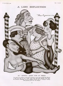 Caricature Prints: A Lido Reflection by Tony Wysard