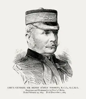 Lieutenant Prints: Lieutenant General Sir Henry D Oyley Torrens - Governor and Commander-in-Chief of Malta