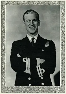 1947 Prints: Lieutenant Philip Mountbatten announcement of his engagement
