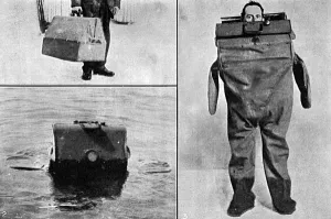 Edmund Prints: A life bag - life saving device, WW1