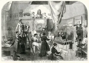 Square Prints: Life class at the Royal Female School of Art 1868