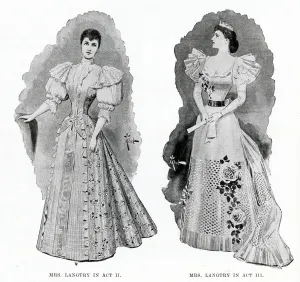 Costumes Prints: Lily Langtry in A Society Butterfly - gowns by Worth