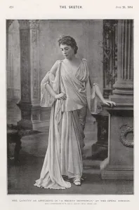 Disaster Prints: Lily Langtry in A Society Butterfly - photograph by Downey