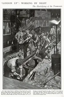 Public Prints: Four lines in South London are being fitted with trams by the London County Council