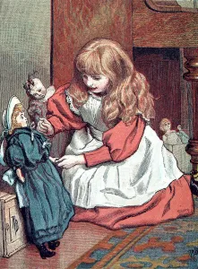 Part Prints: Little Girl playing with her Sailor Doll, 1888