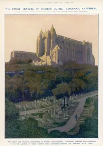 Anglican Prints: Liverpool / Cathedral 1925