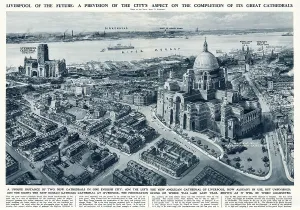Liverpool Prints: Liverpool of the future - two new cathedrals