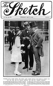 Fund Prints: Lloyd George & daughter on French Flag Day, WW1