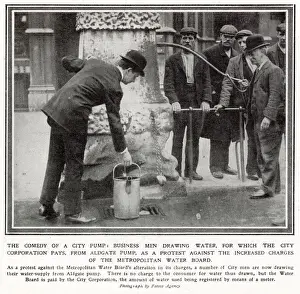 Public Prints: Local businesses were on protest against the increase charges of the Metropolitan Water