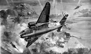 Highly Prints: Lockheed Hudsons bombing Aalesund; Second World War, 1941