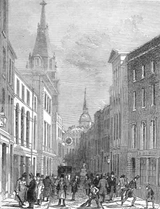 1849 Prints: Lombard Street, London, 1849