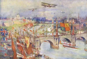 Pageant Prints: London in 1919 - a vision of the Thames