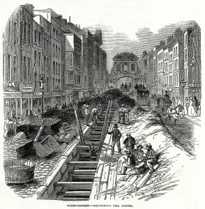 Street Prints: London First Sewage System Fleet Streets Street