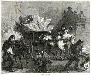 Carts Prints: London ice carts 1857