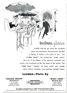 Paris Prints: London to Paris by British Railways - Business or Pleasure